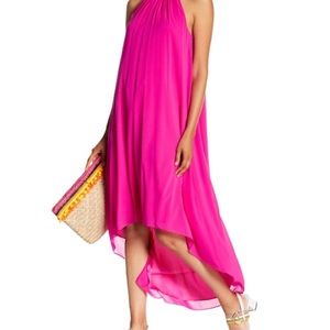 Trina Turk Panoramic hot pink dress